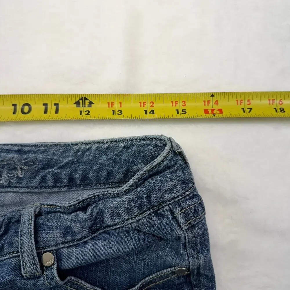 Express Women's Denim Jean‎ Shorts Size 8 Cuffed Festival Cowgirl Beach Casual